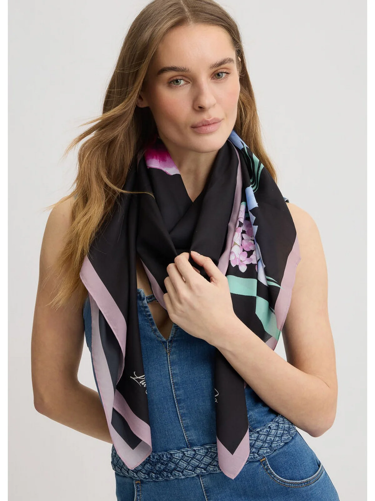 LIU JO SOFT Foulard Donna  2A5035T0300 22222 Nero - Image 5
