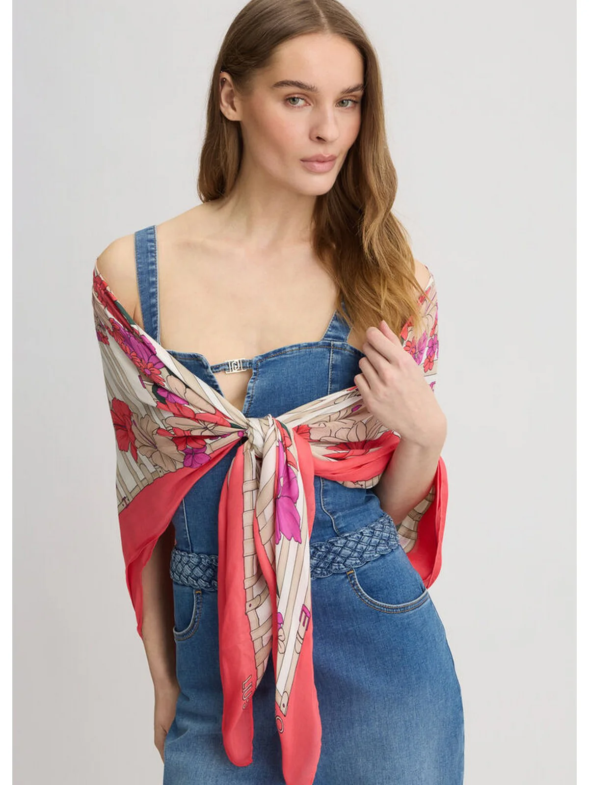 LIU JO SOFT Foulard Donna  2A5037T0300 71647 Rosso - Image 3