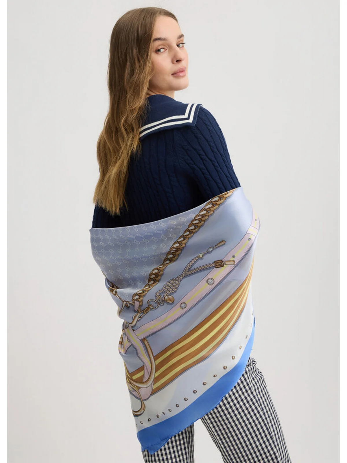 LIU JO SOFT Foulard Donna 2A5041T0300 73936 Blu - Image 5