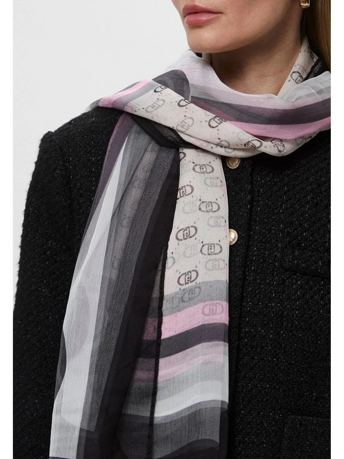 LIU JO SOFT Foulard Donna  2A5042T0300 22222 NERO - Image 3