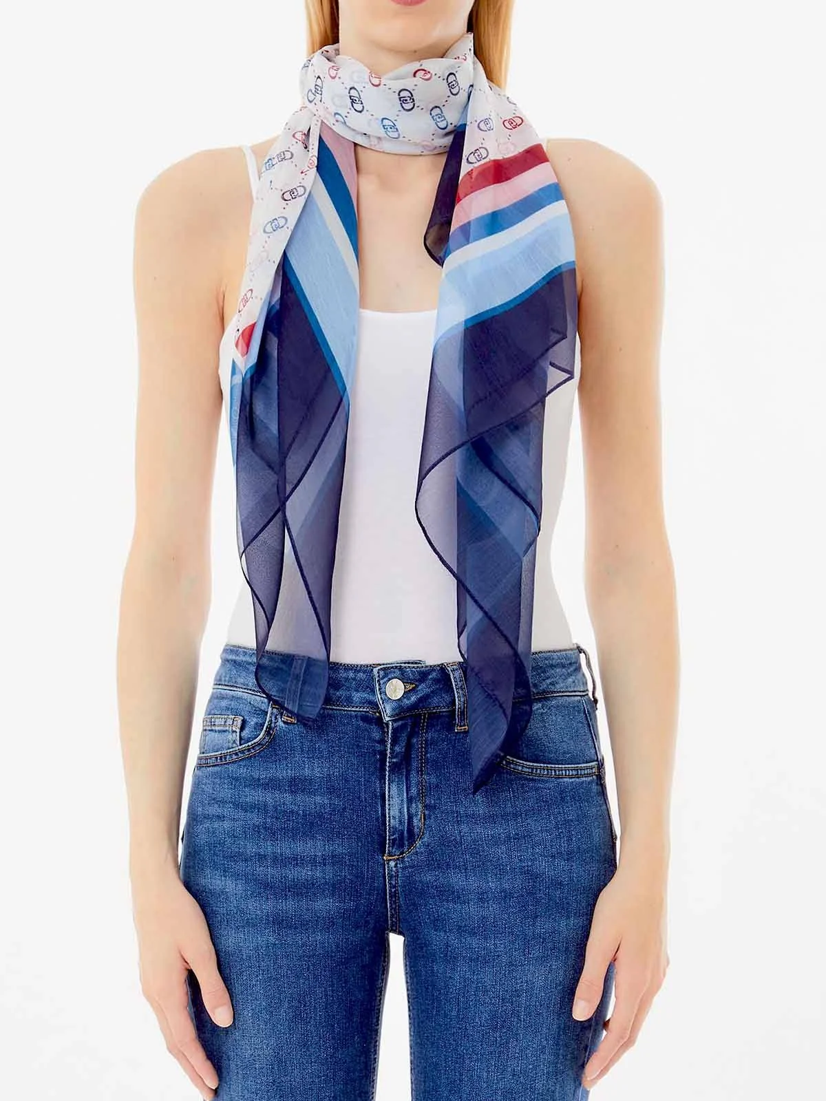 LIU JO SOFT Foulard Donna  2A5042T0300 X0234 Laguna blue - Image 3