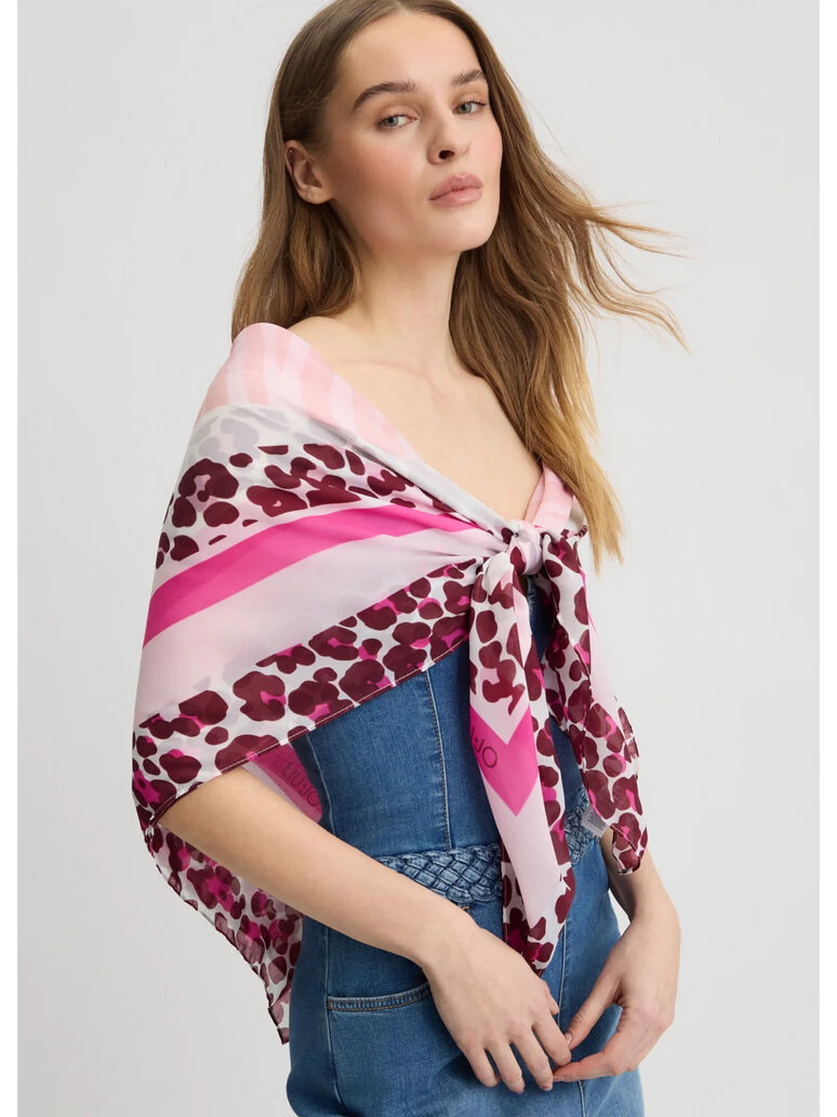 LIU JO SOFT Foulard Donna  2A5043T0300 72624 Rosa - Image 4