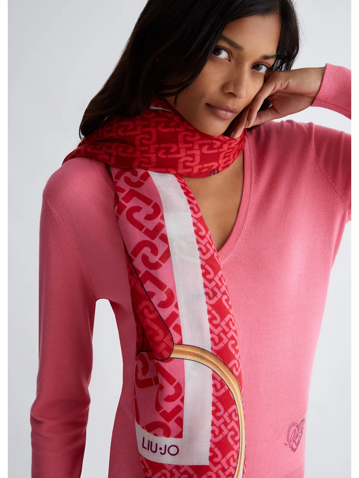 LIU JO SOFT Foulard Donna  2F3142T0300 82436 Rosa - Image 2