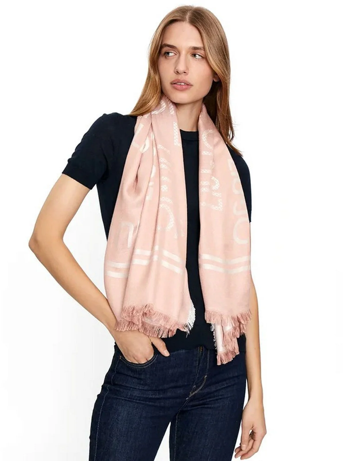 LIU JO SOFT Foulard Donna  2F4002T0300 10701 Bianco - Image 5