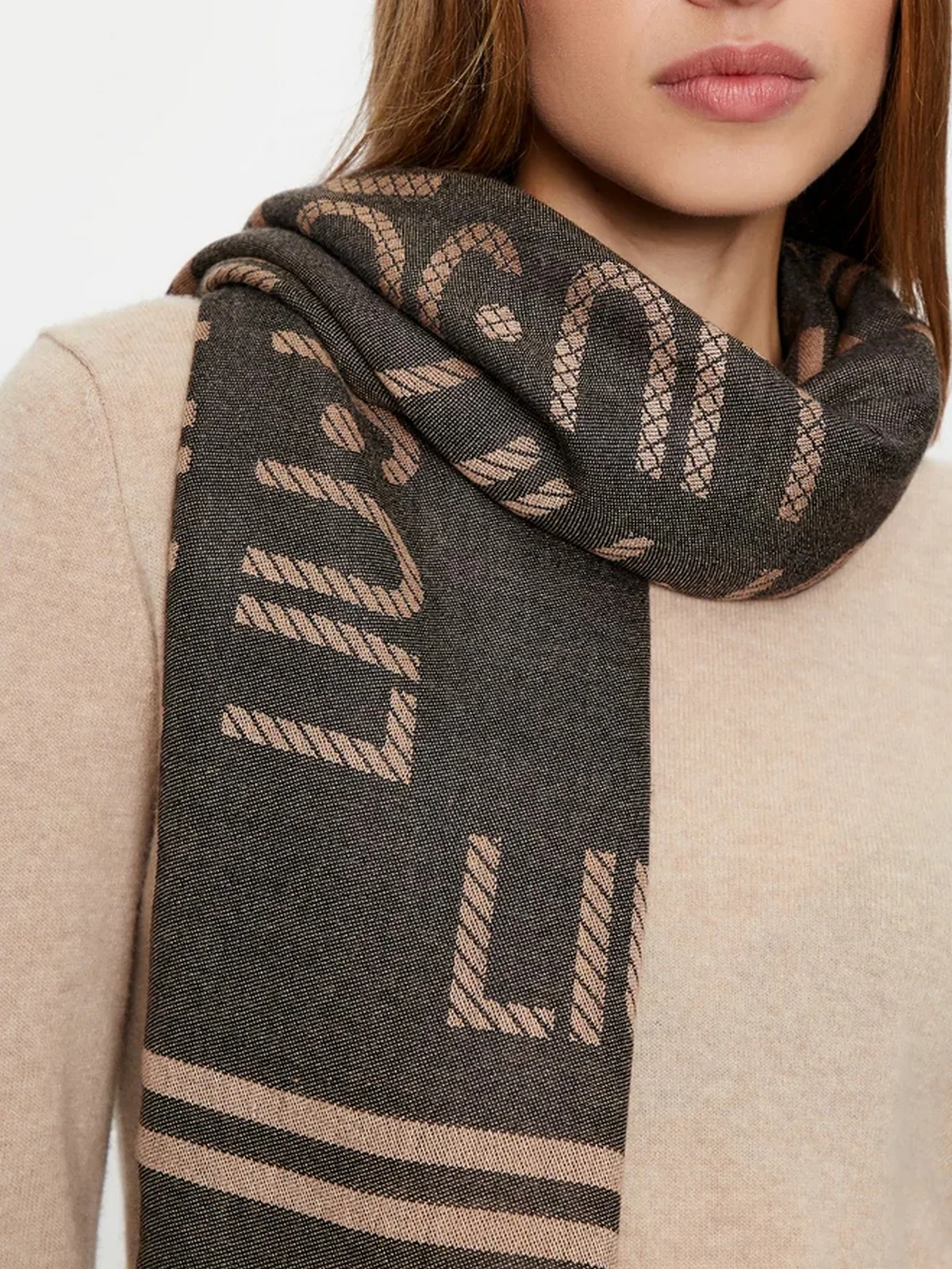 LIU JO SOFT Foulard Donna  2F4002T0300 22222 Nero - Image 4