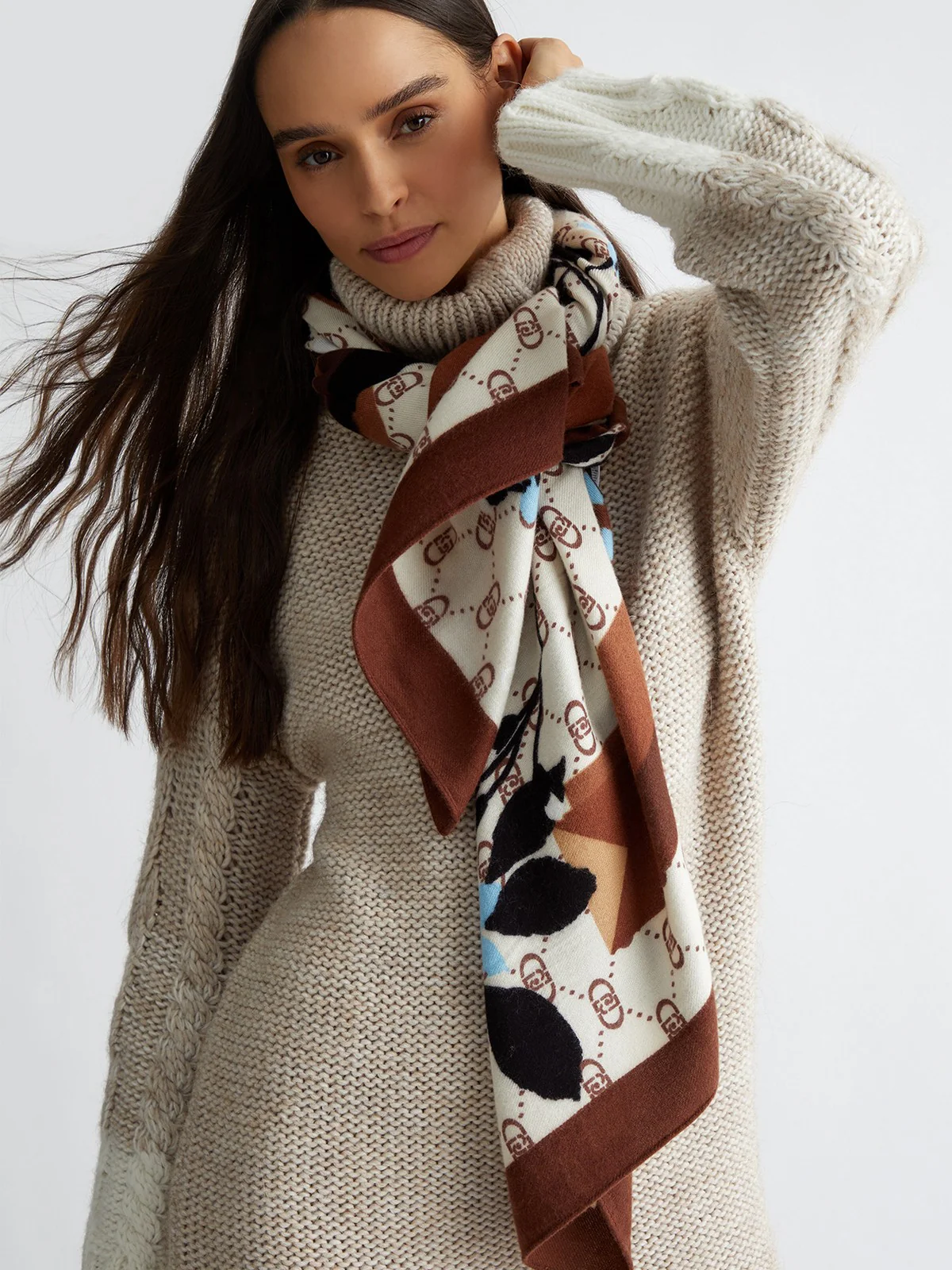 LIU JO SOFT Foulard Donna  2F4097T0300 00005 Beige - Image 5