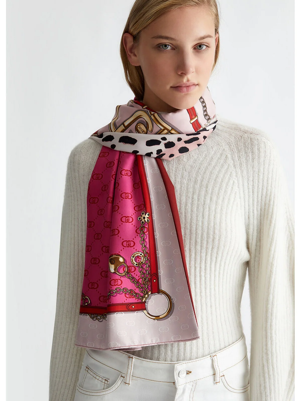 LIU JO SOFT Foulard Donna  2F4100T0300 91555 Beige - Image 5