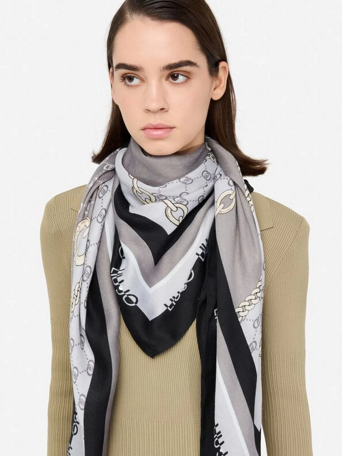 LIU JO SOFT Foulard Donna  2F5067T0300 22222 Nero - Image 3