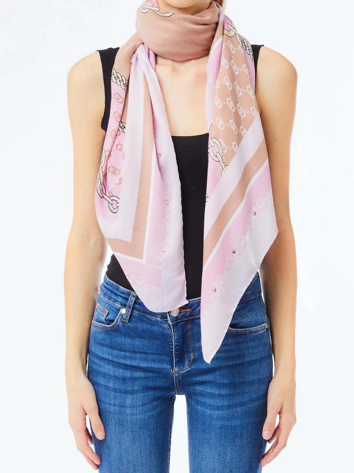 LIU JO SOFT Foulard Donna 2F5067T0300 43204 Fragrant lilac - Image 3