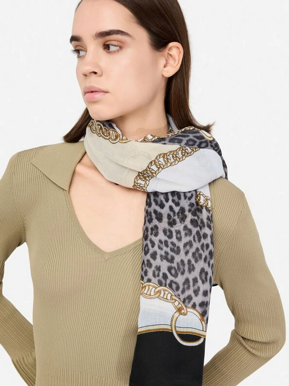 LIU JO SOFT Foulard Donna  2F5074T0300 22222 Nero - Image 4