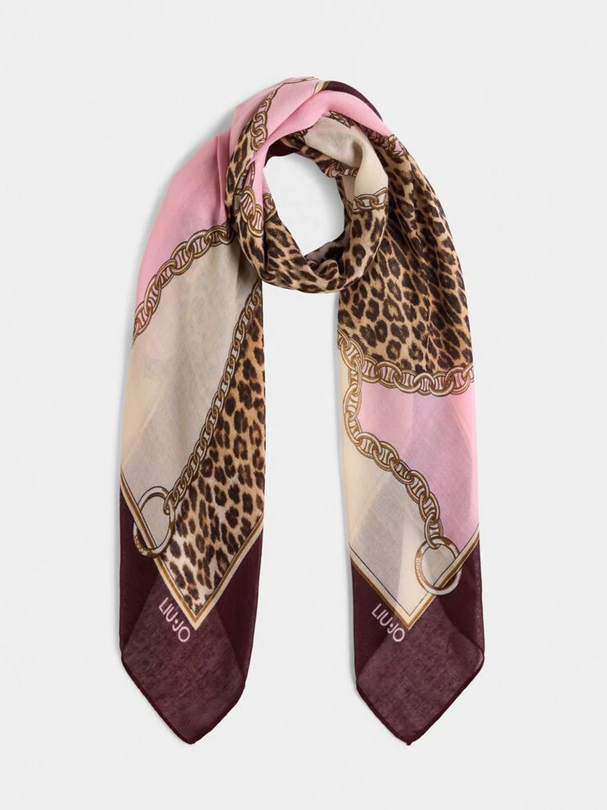 LIU JO SOFT Foulard Donna  2F5074T0300 91718 RED AUBERGINE - Image 3