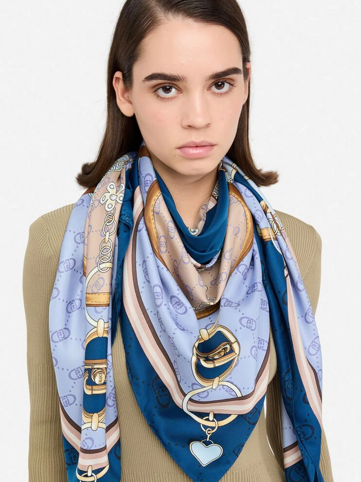 LIU JO SOFT Foulard Donna  2F5078T0300 94041 Lapis blue - Image 4