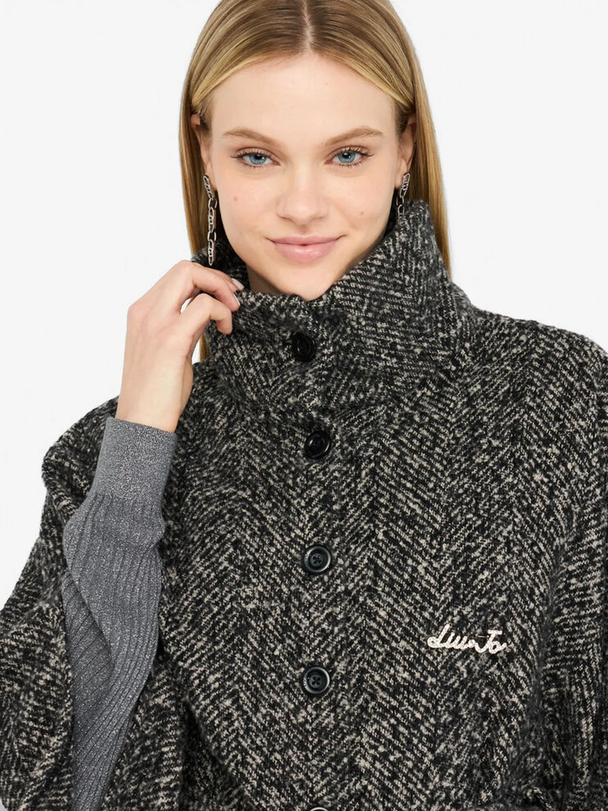 LIU JO SOFT Mantella Donna  2F5025T0300 00128 NERO/BIANCO - Image 4