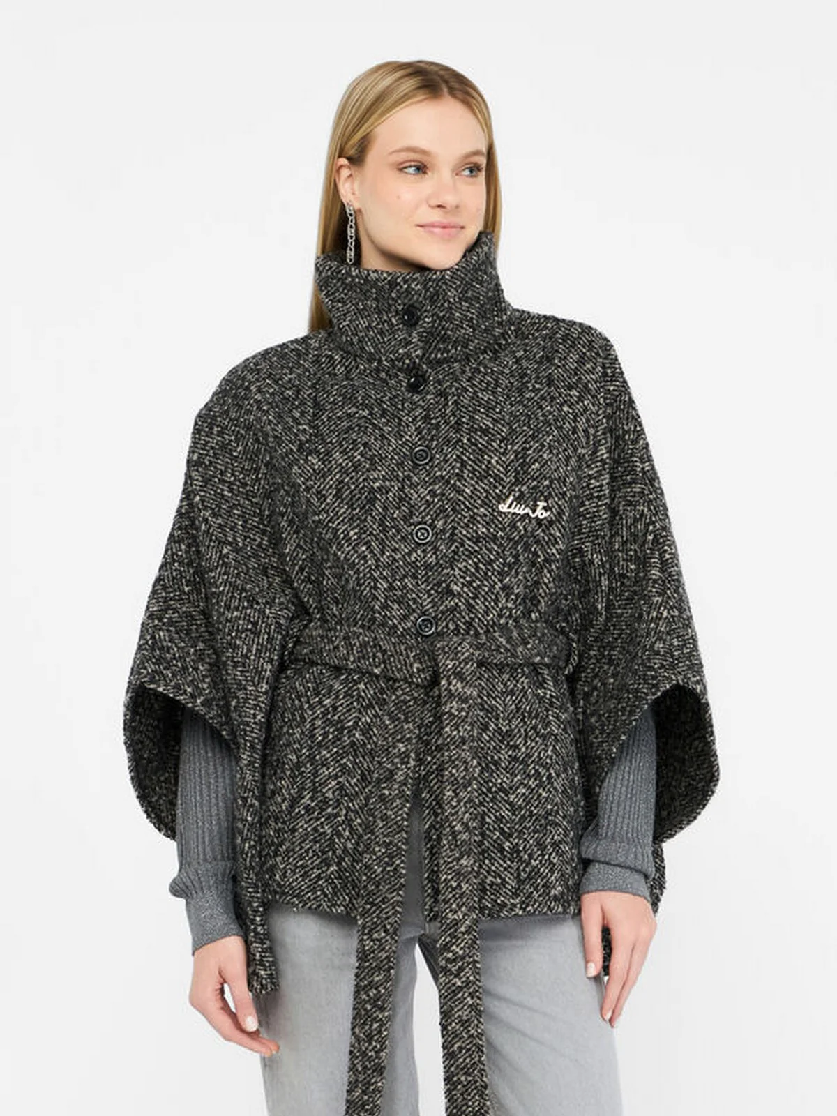 LIU JO SOFT Mantella Donna  2F5025T0300 00128 NERO/BIANCO - Image 7