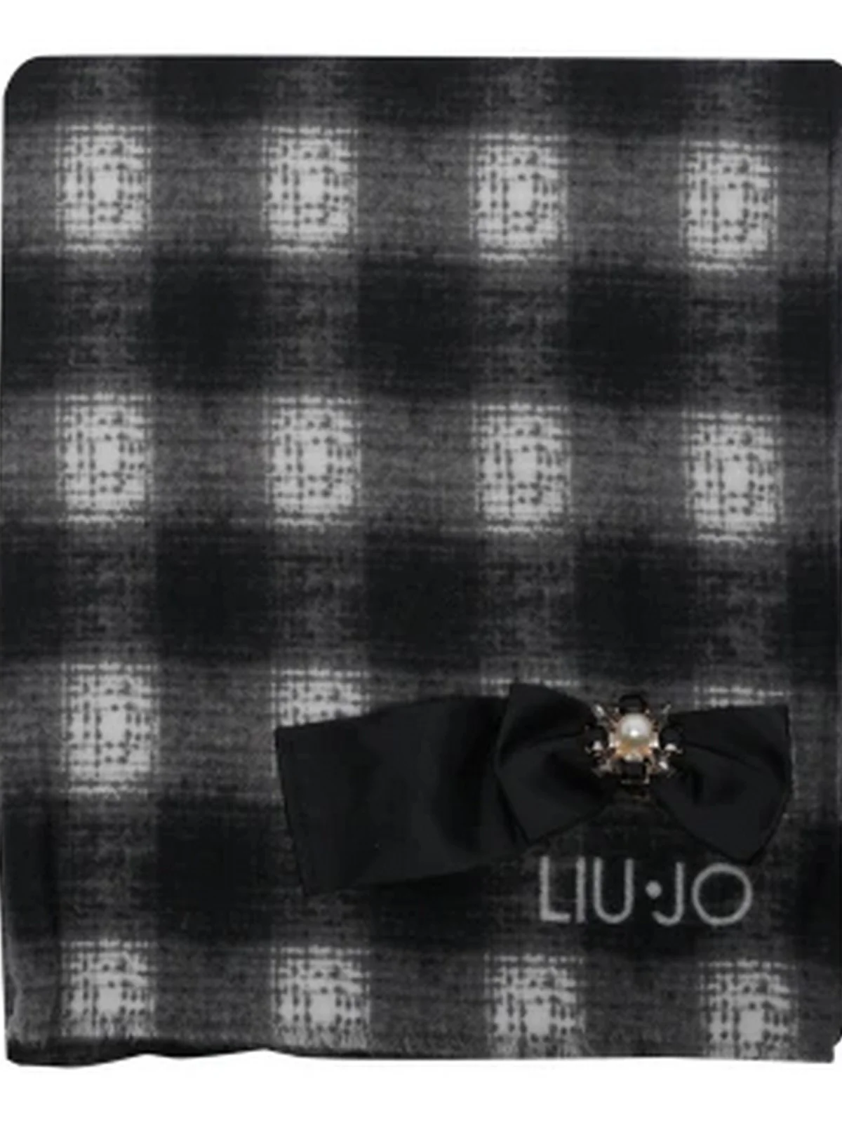 LIU JO SOFT Stola Donna  2F5047T0300 B3435 Check black - Image 2