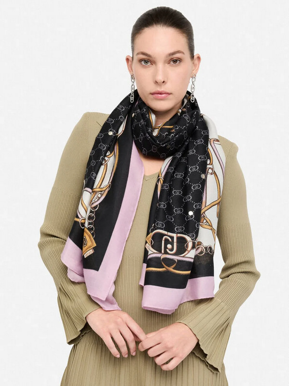 LIU JO SOFT Stola Donna  2F5079T0300 22222 Nero - Image 5