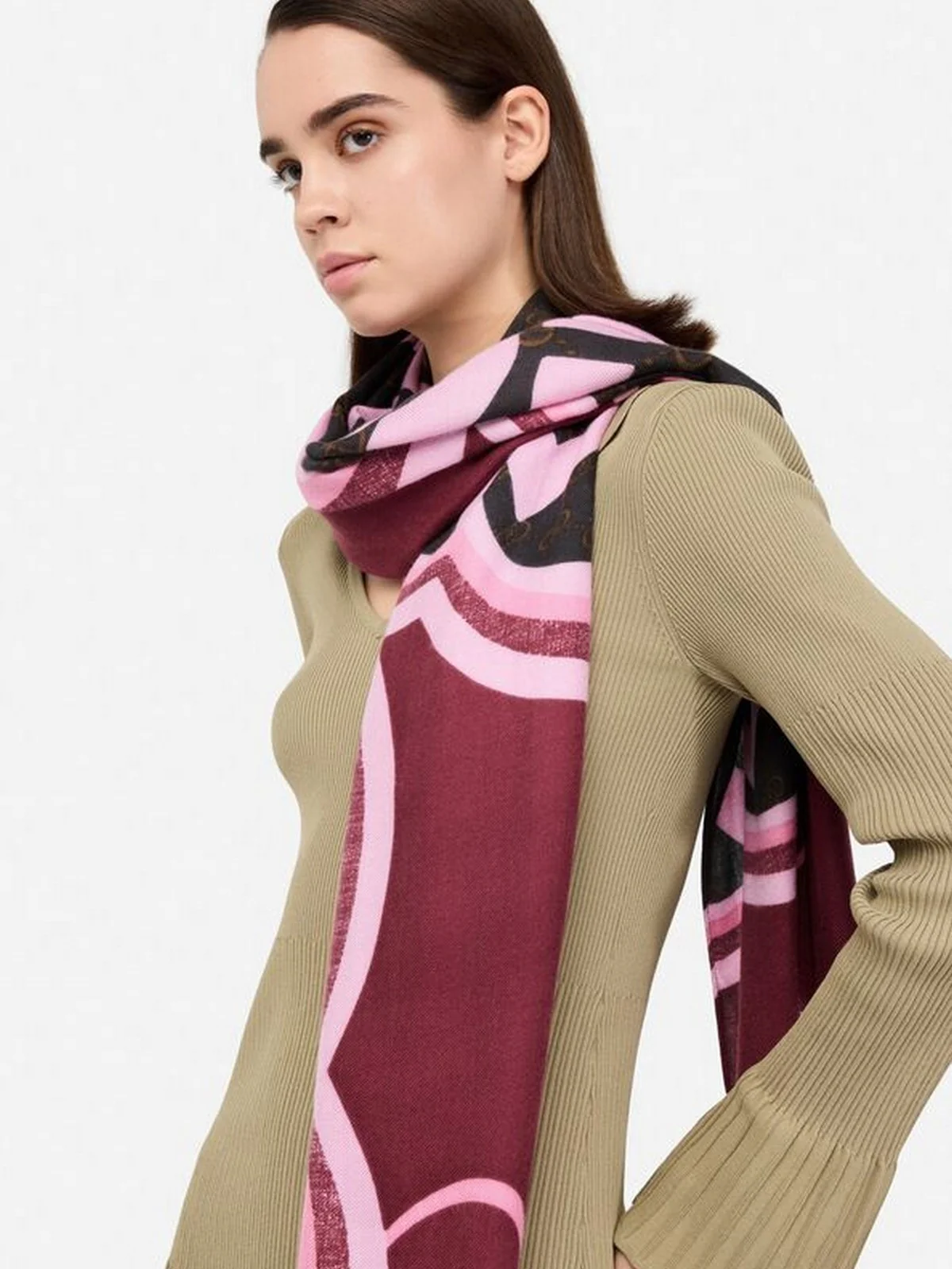 LIU JO SOFT Stola Donna  2F5082T0300 91726 Red wine - Image 4