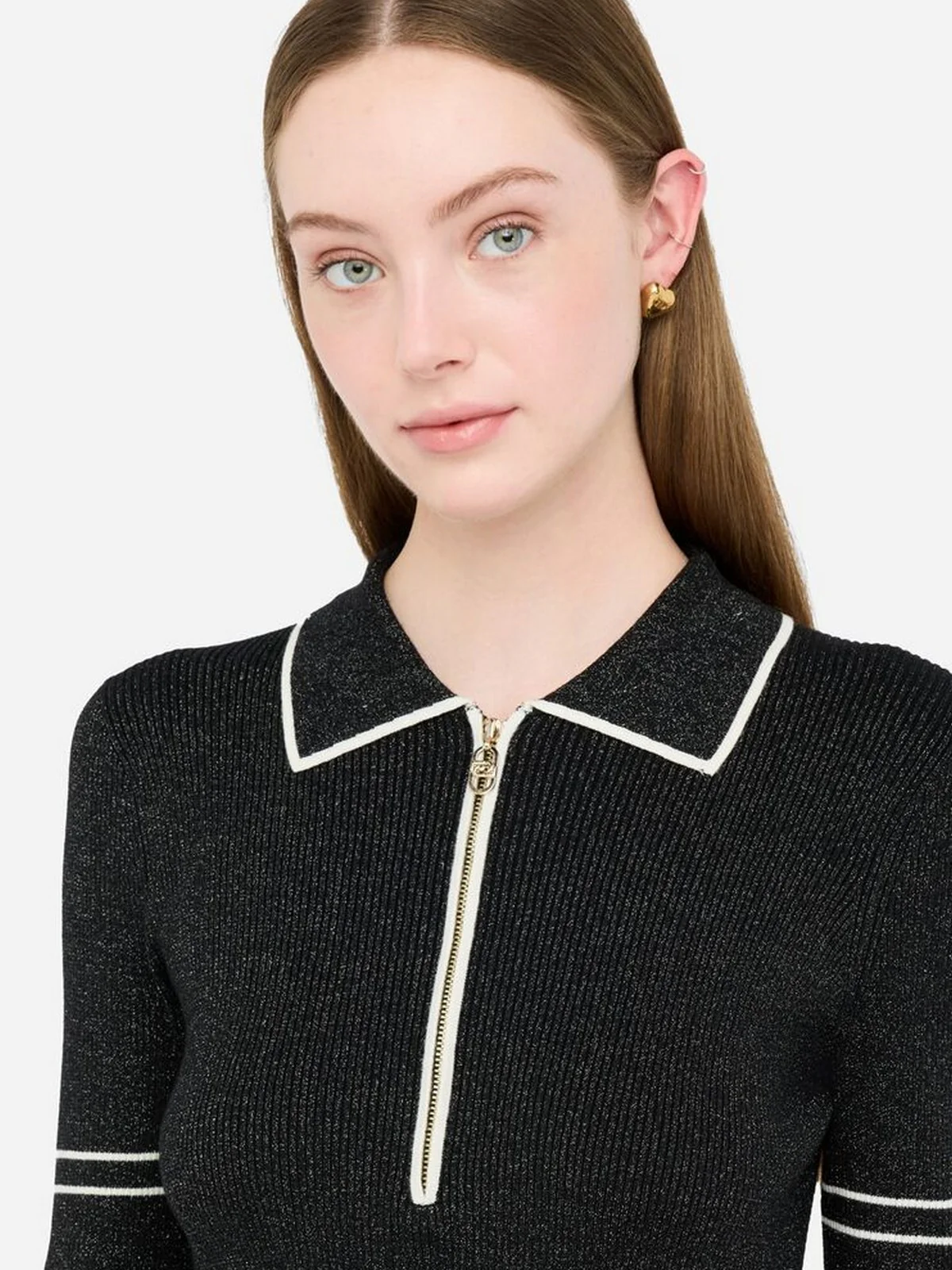 LIU JO SPORT Abito Donna  TF5028MS49I A4345 Nero lux/bco latte - Image 2