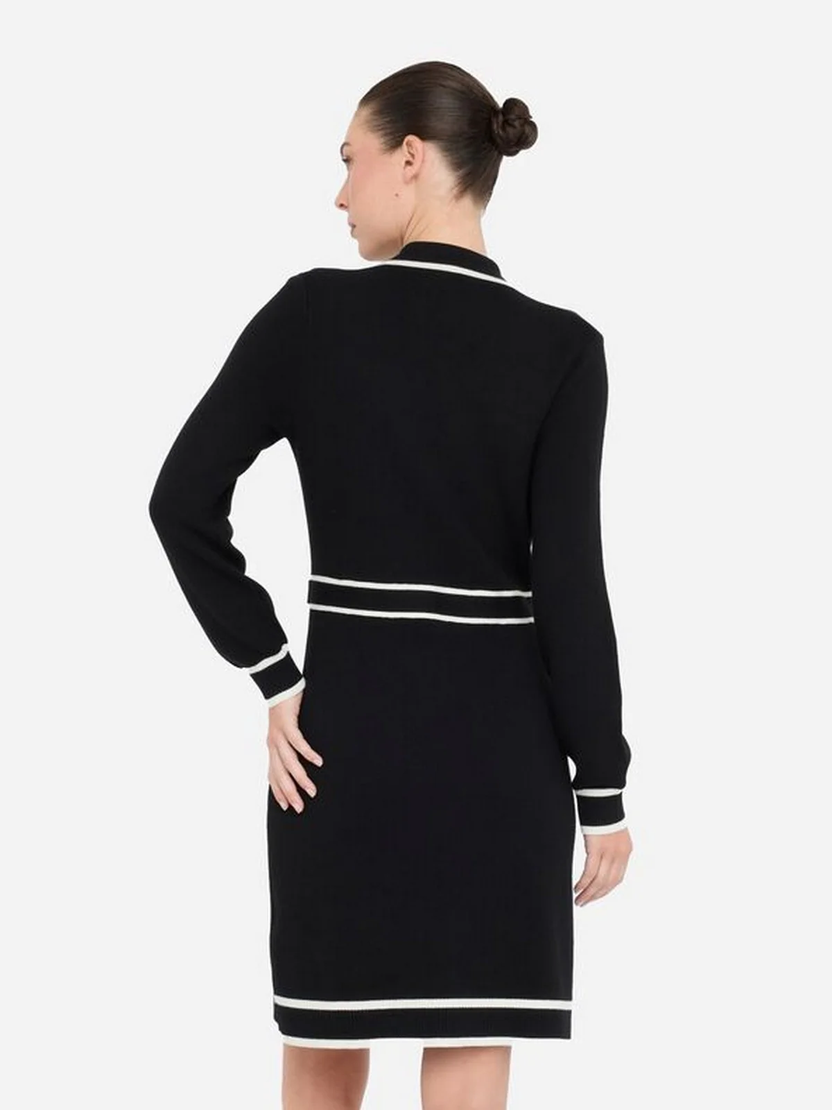 LIU JO SPORT Abito Donna  TF5251MS59L 03N66 Nero/bianco latte - Image 3