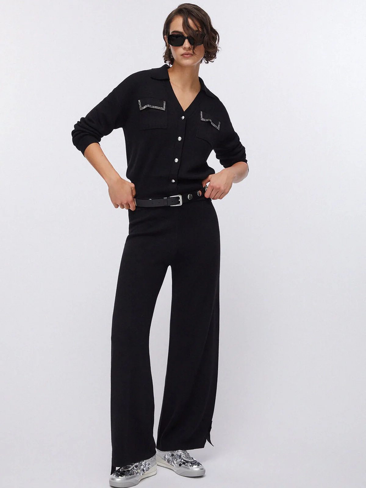 LIU JO SPORT Cardigan Donna  TA6041MS59L 22222 Nero - Image 2