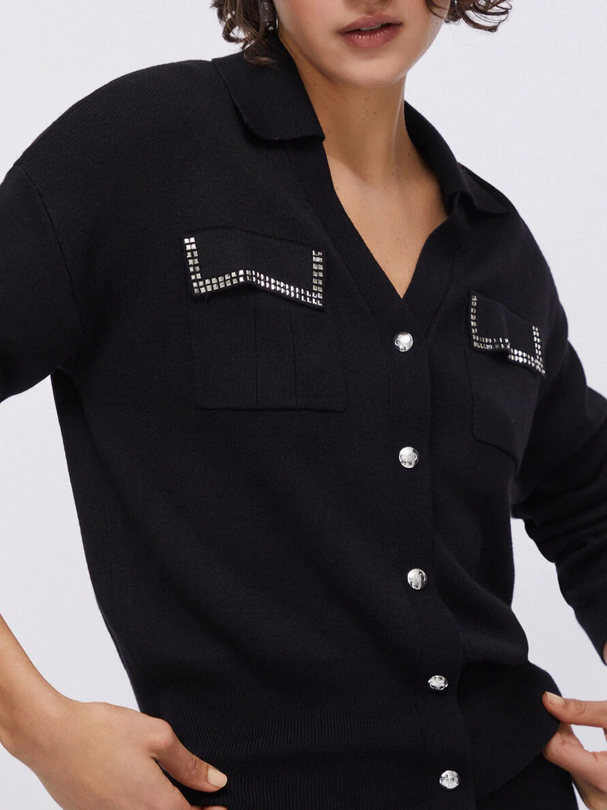 LIU JO SPORT Cardigan Donna  TA6041MS59L 22222 Nero - Image 3