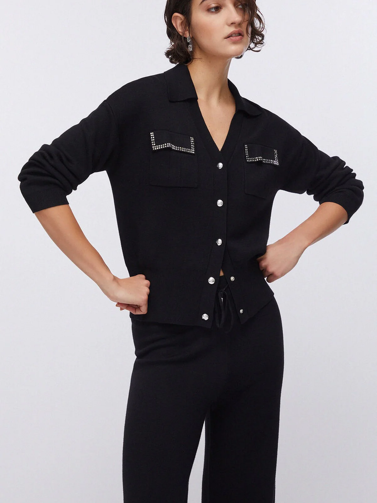 LIU JO SPORT Cardigan Donna  TA6041MS59L 22222 Nero - Image 4