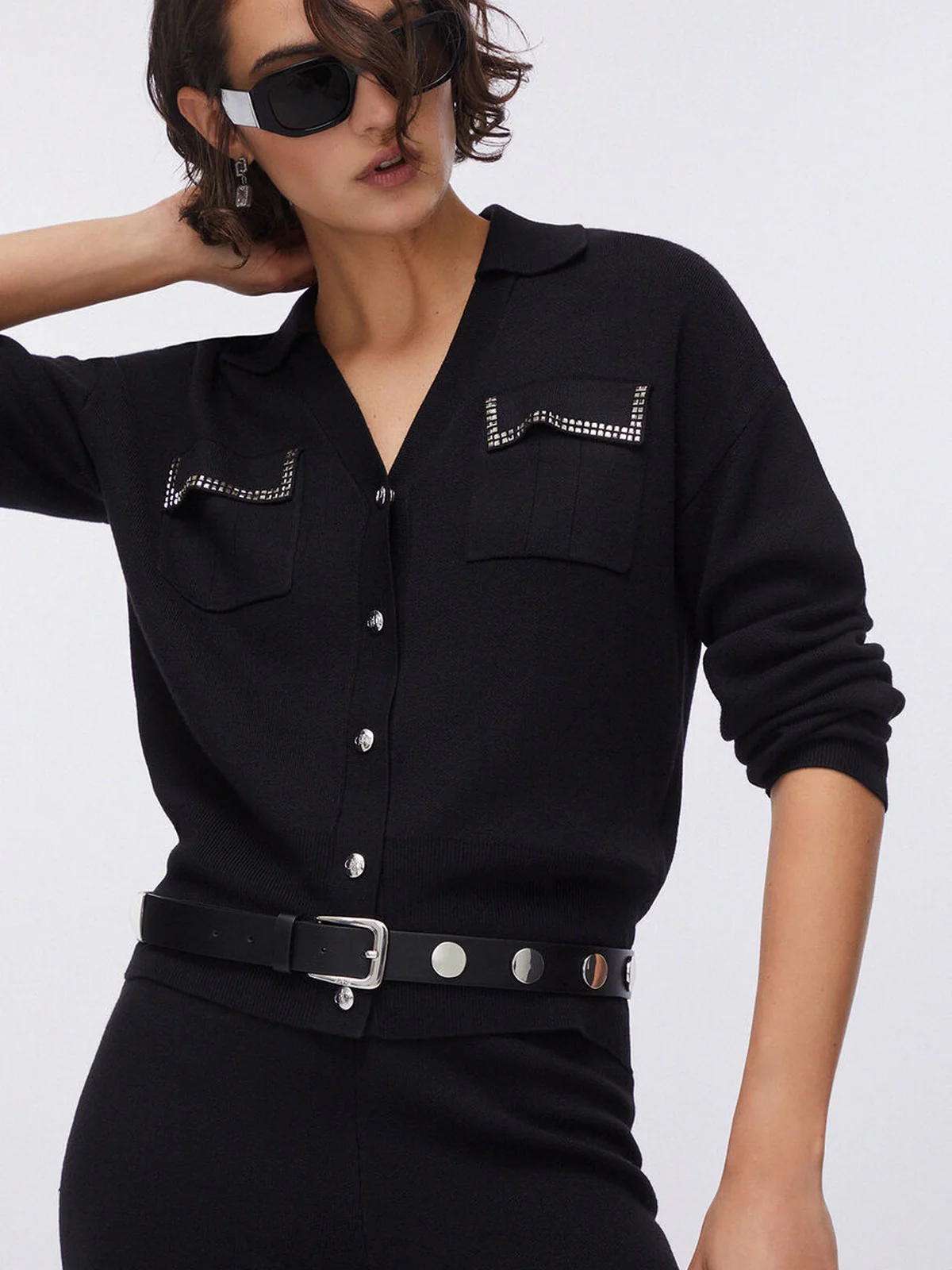 LIU JO SPORT Cardigan Donna  TA6041MS59L 22222 Nero - Image 5