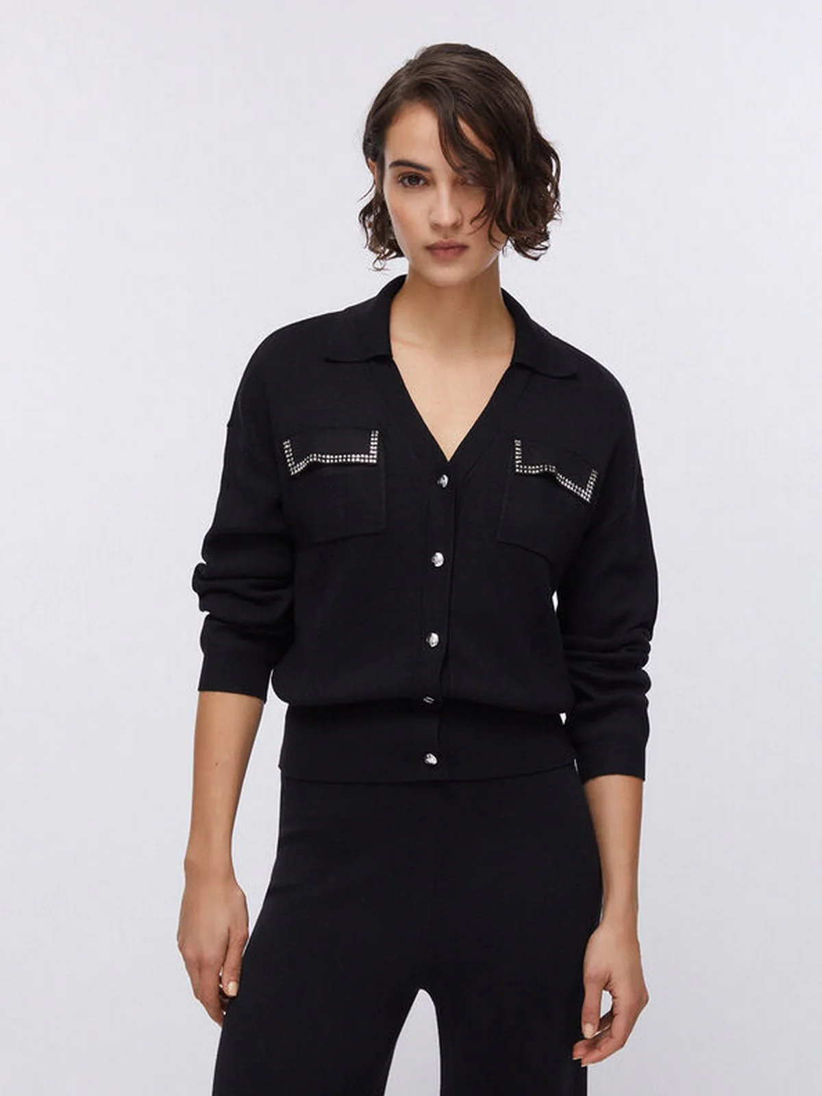 LIU JO SPORT Cardigan Donna  TA6041MS59L 22222 Nero - Image 7
