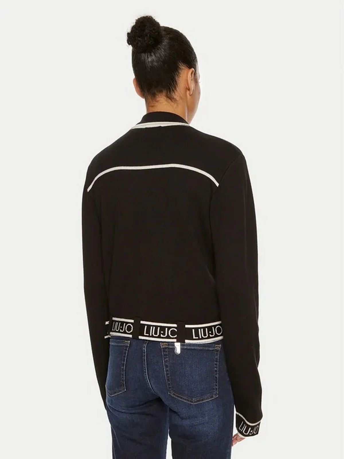 LIU JO SPORT Cardigan Donna TF4046MS59L B3122 Nero - Image 3