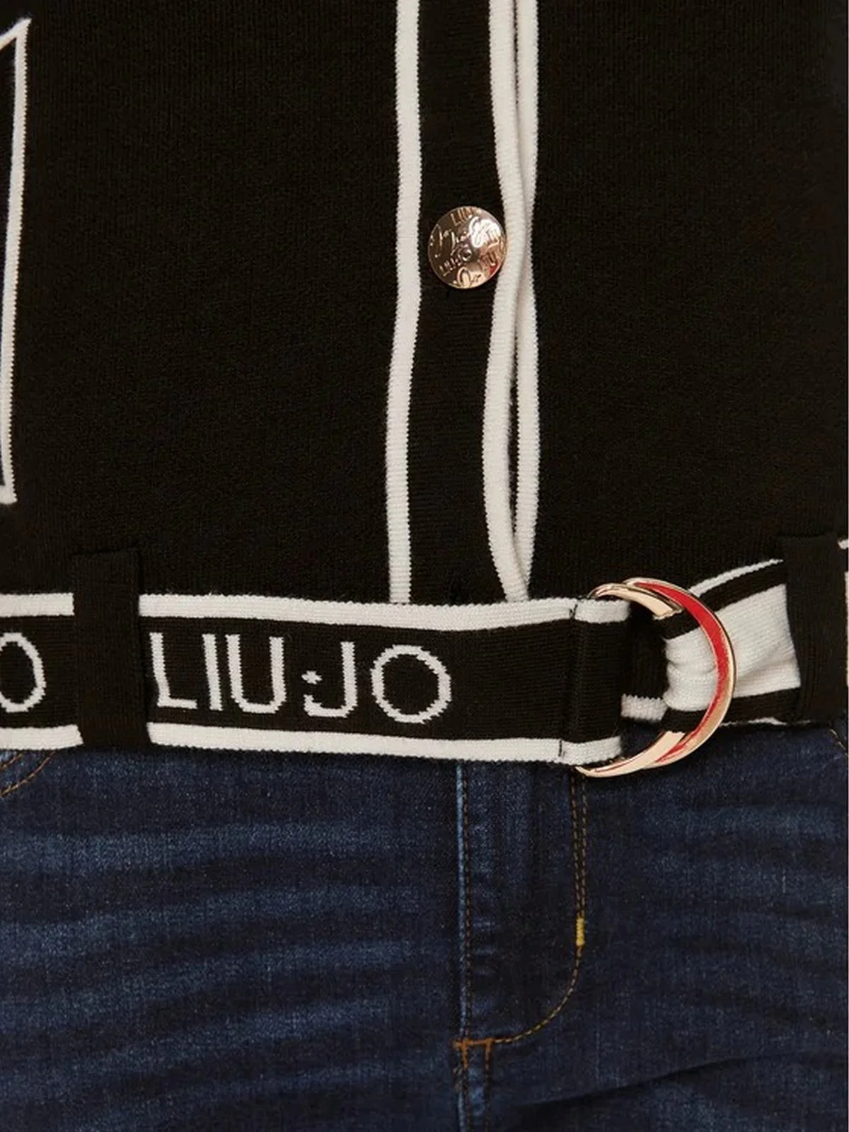 LIU JO SPORT Cardigan Donna TF4046MS59L B3122 Nero - Image 4
