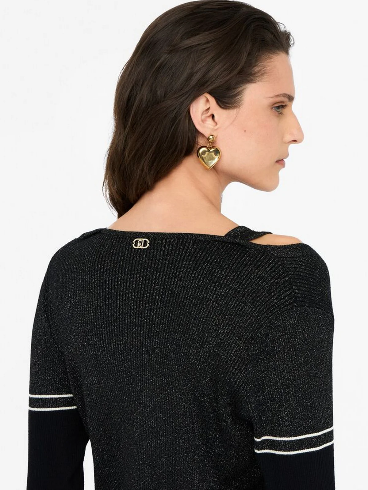 LIU JO SPORT Cardigan Donna  TF5027MS49I A4348 Nero lux/lace nero - Image 2