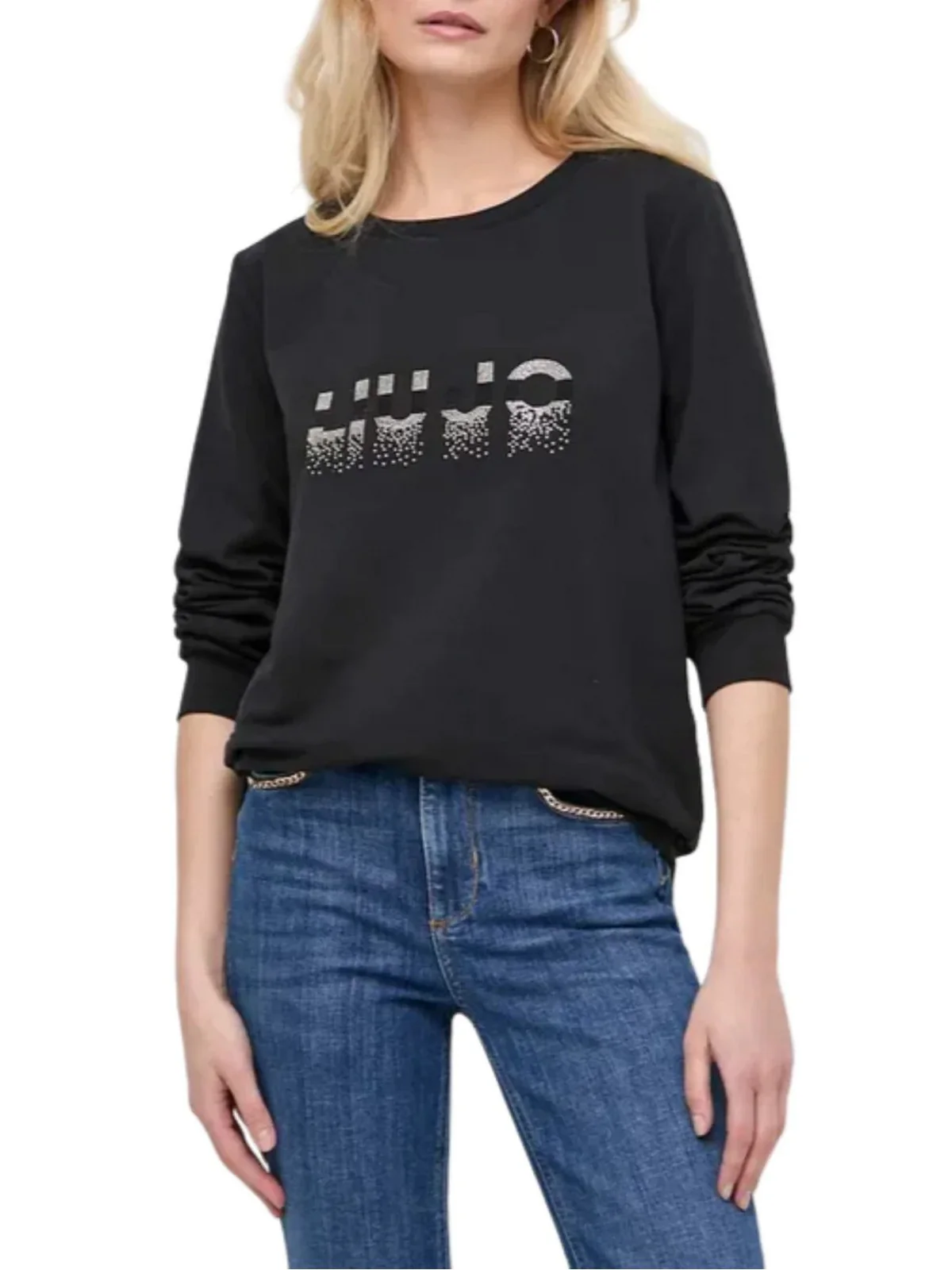 LIU JO SPORT Felpa Donna  TA4225FS090 Q9957 Nero - Image 5