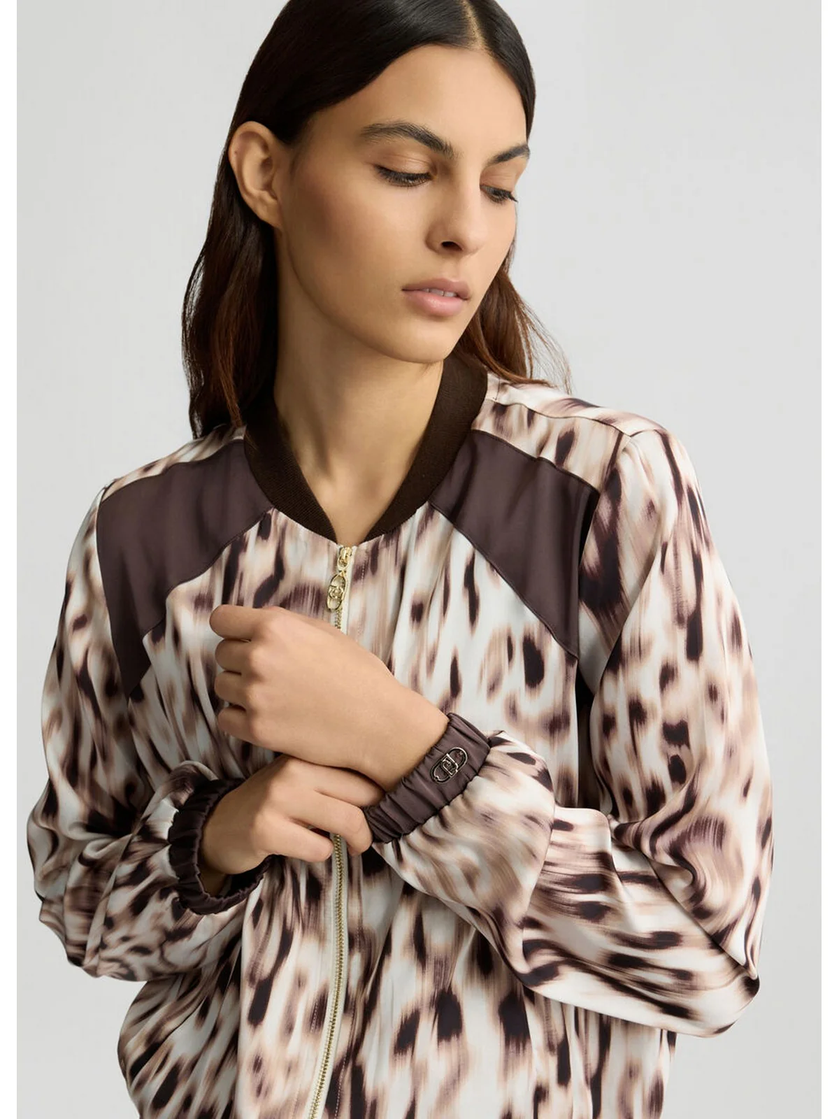 LIU JO SPORT Felpa Donna  TA5197TS964 M9064 Natural beige/moro - Image 5