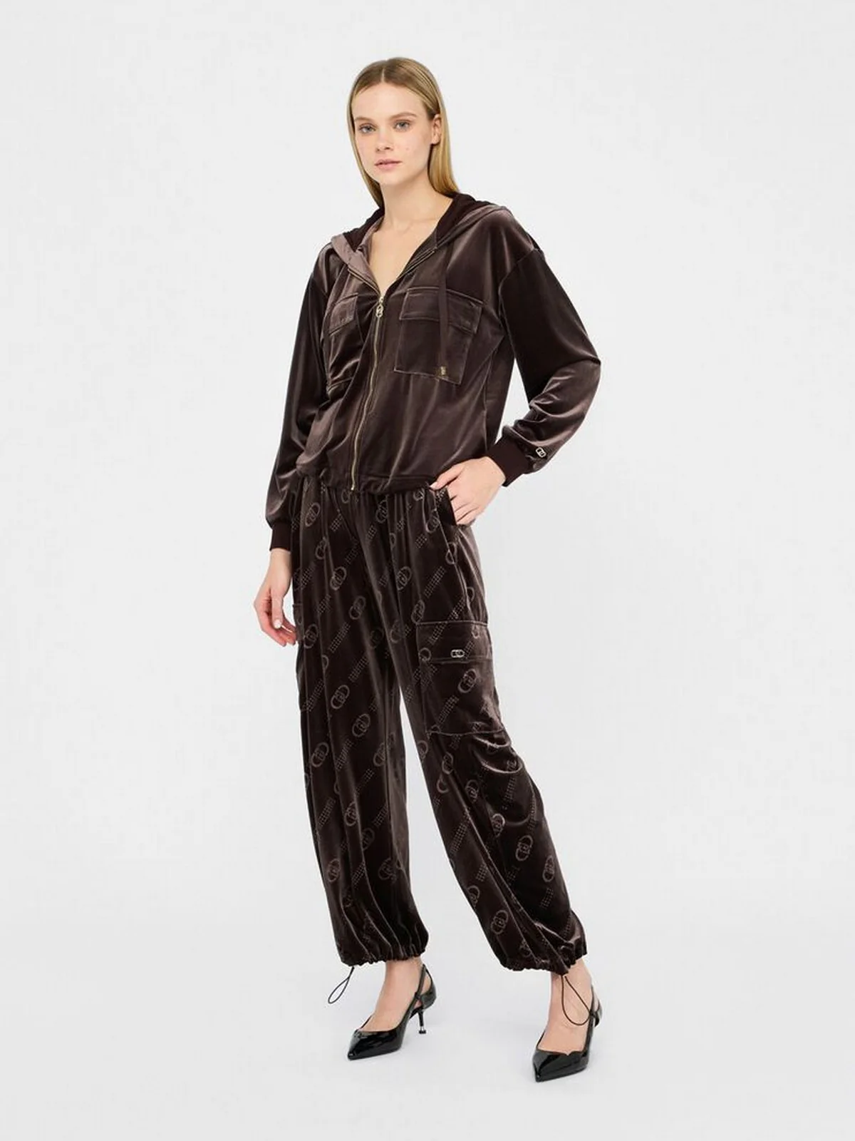 LIU JO SPORT Felpa Donna  TF5108J4955 90915 CIOCCOLATO - Image 2