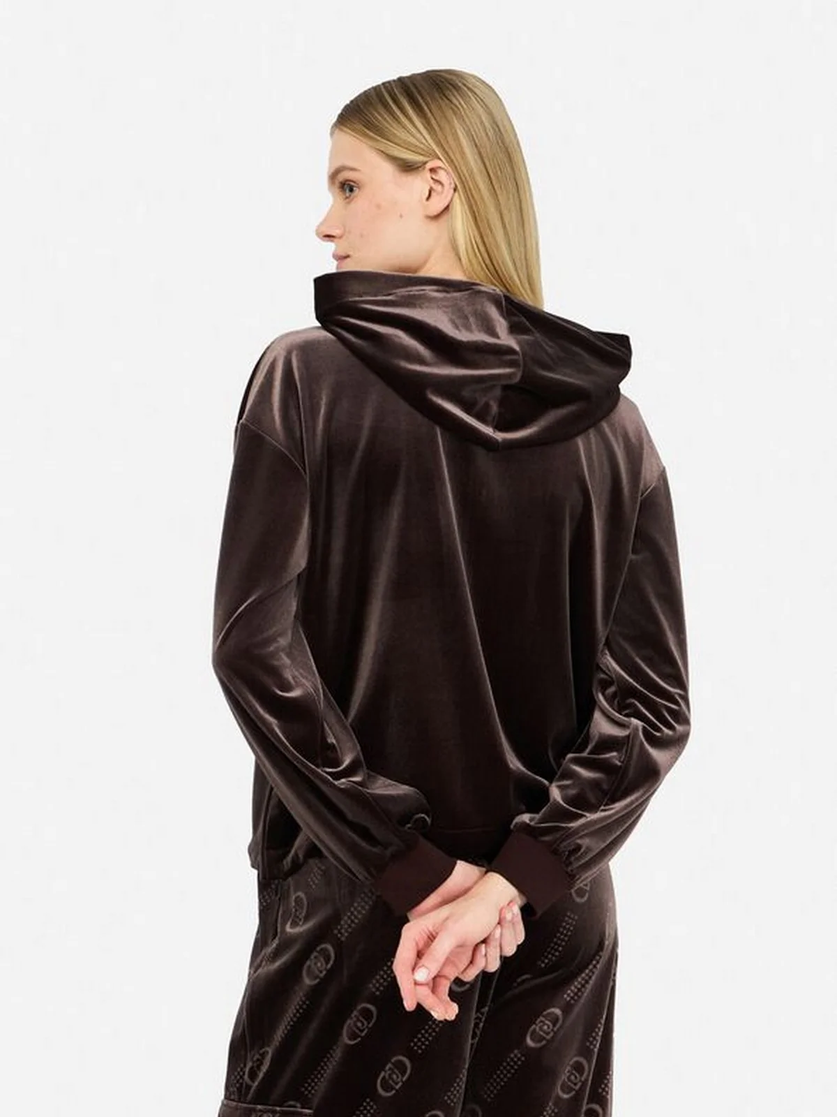 LIU JO SPORT Felpa Donna  TF5108J4955 90915 CIOCCOLATO - Image 4