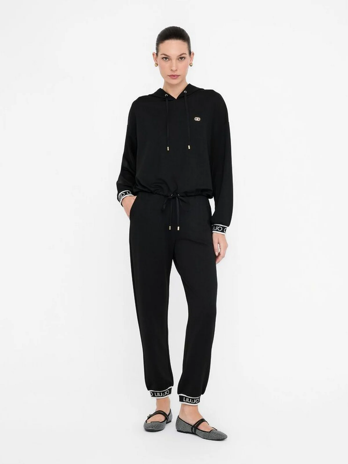 LIU JO SPORT Felpa Donna  TF5285J4747 R9342 Nero/nero lux - Image 2