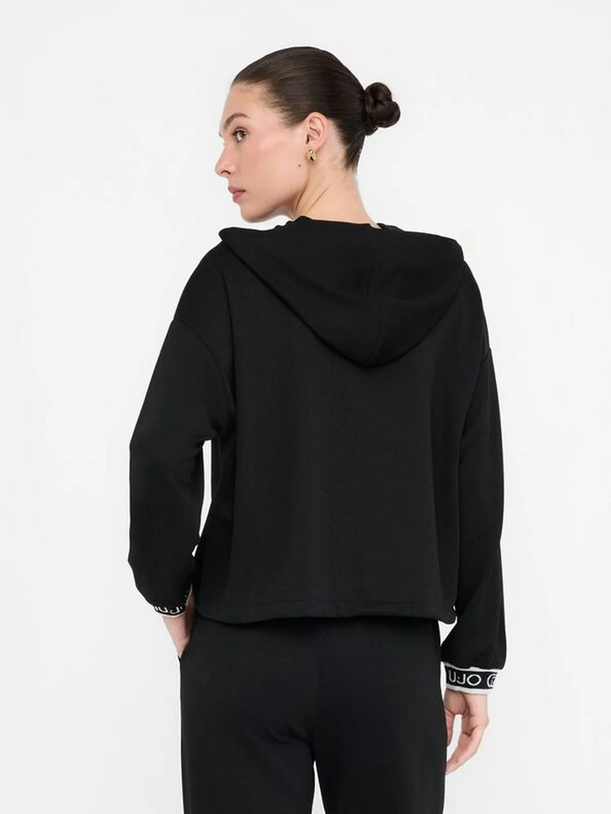 LIU JO SPORT Felpa Donna  TF5285J4747 R9342 Nero/nero lux - Image 5
