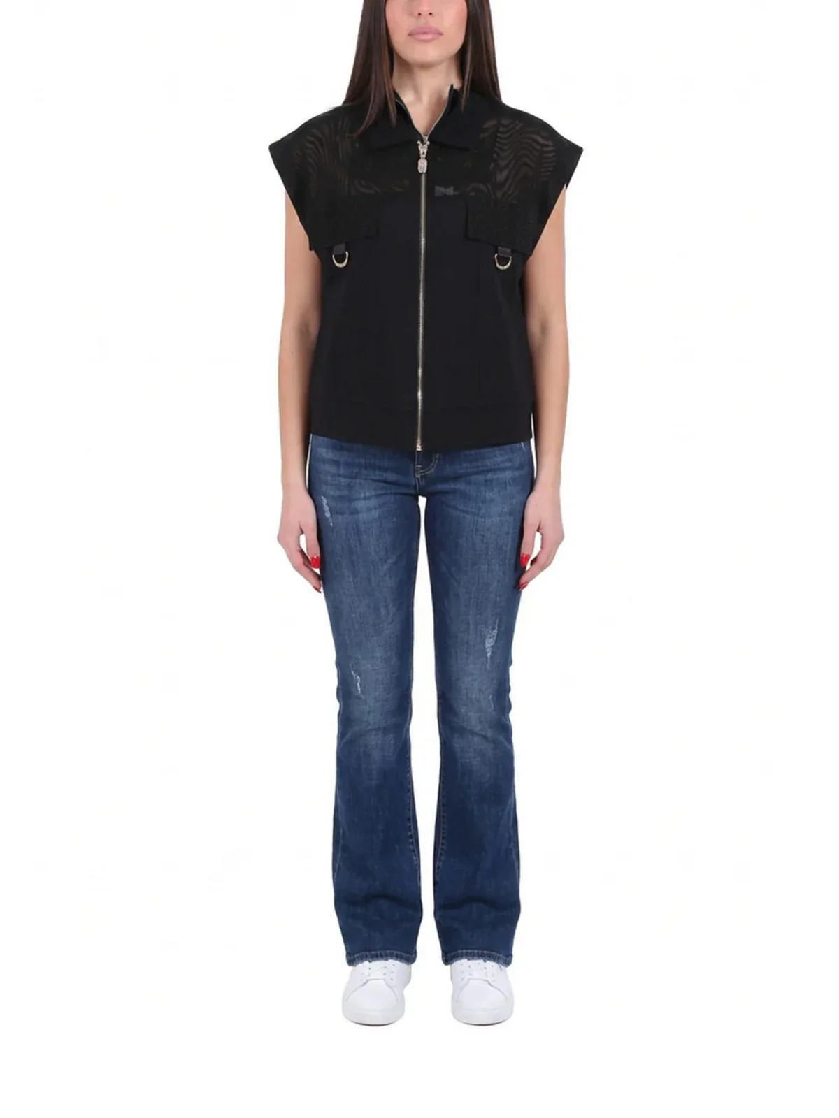 LIU JO SPORT Gilet Donna  TA6231J3855 22222 Nero - Image 2