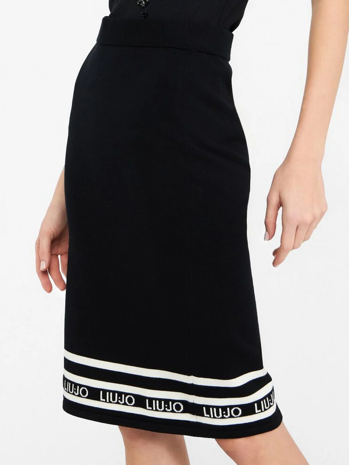 LIU JO SPORT Gonna Donna  TF5217MS63L 03N66 Nero/bianco latte - Image 2