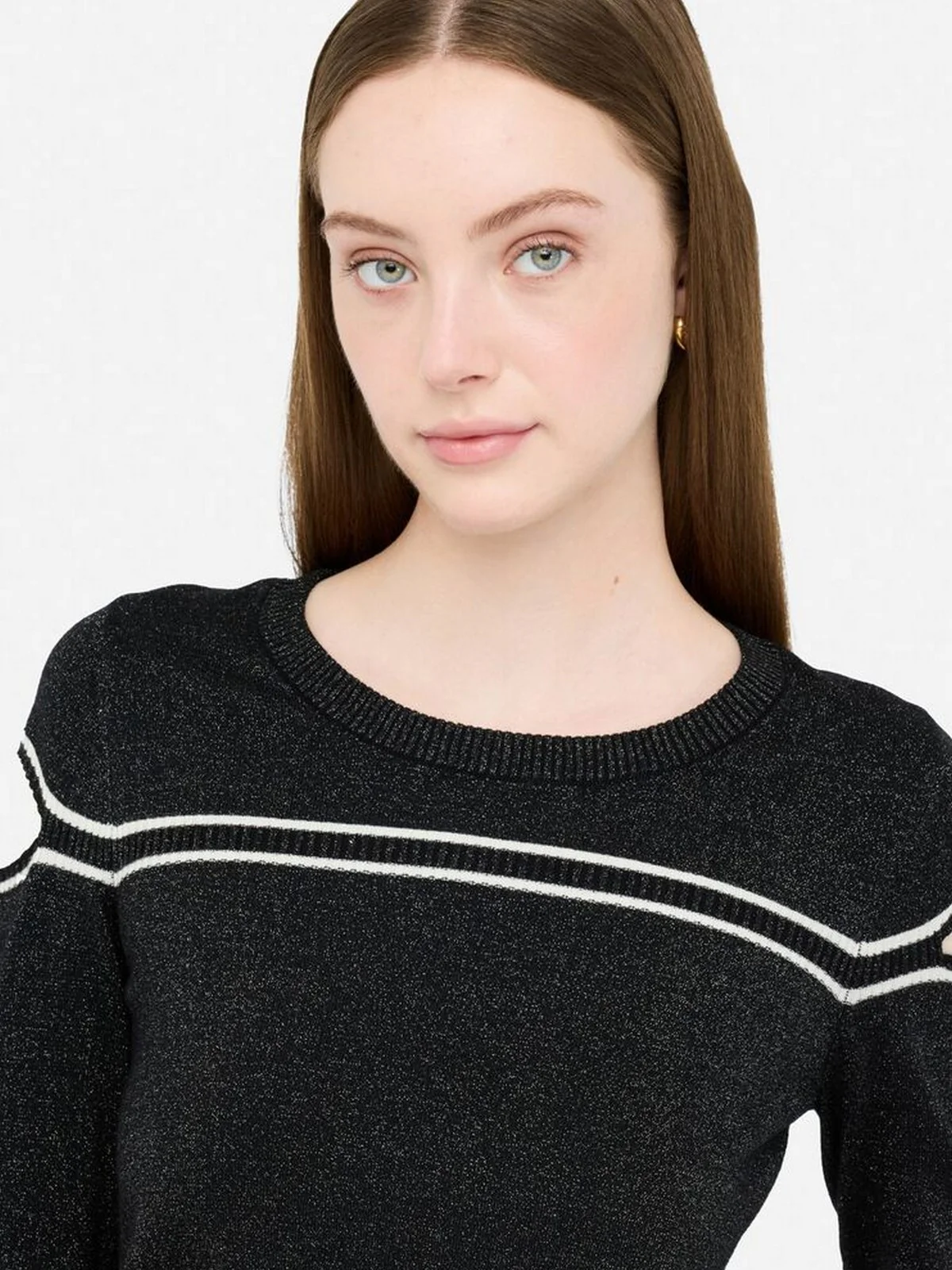 LIU JO SPORT Maglia Donna  TF5026MS49I A4345 Nero lux/bco latte - Image 3