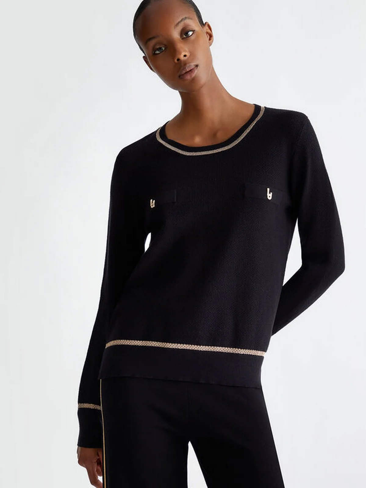 LIU JO SPORT Maglione Donna  TF4166MS75L A4268 Nero - Image 2