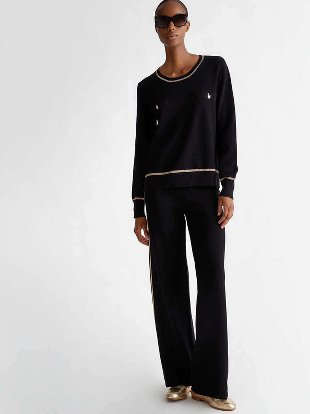 LIU JO SPORT Maglione Donna  TF4166MS75L A4268 Nero - Image 5