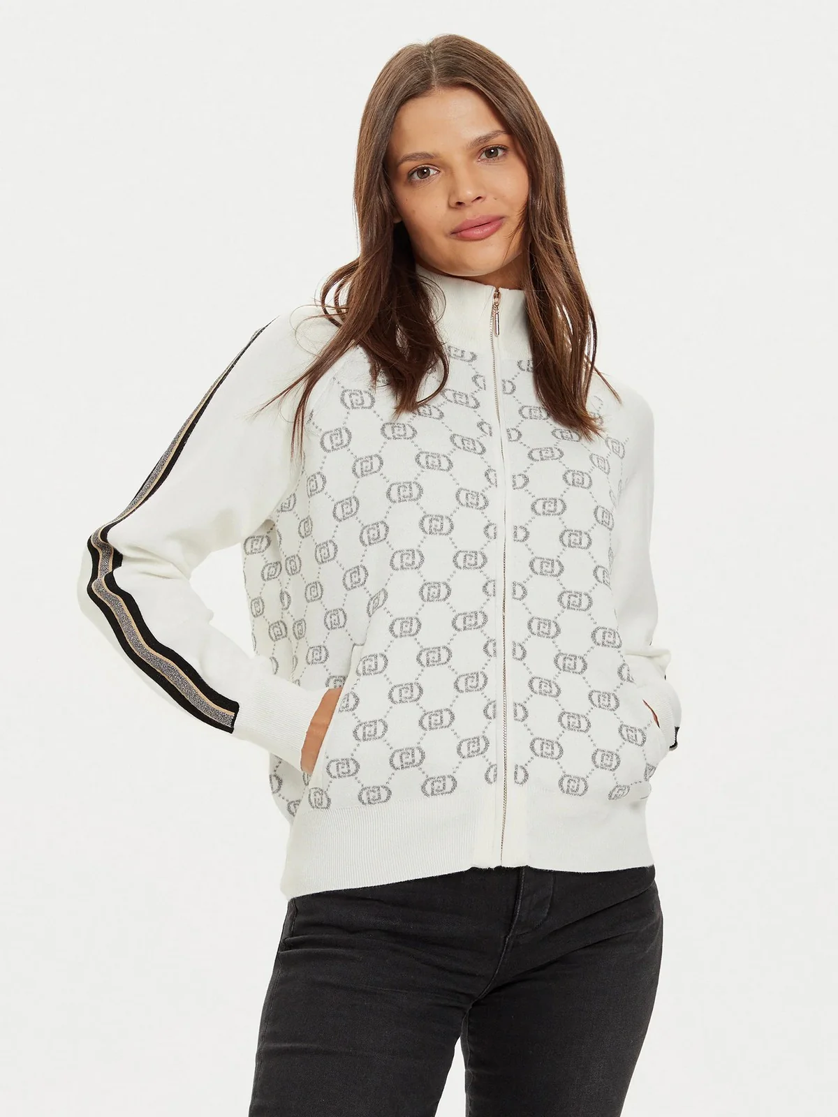 LIU JO SPORT Felpa Donna  TF4224MS63L A4280 Bianco - Image 3