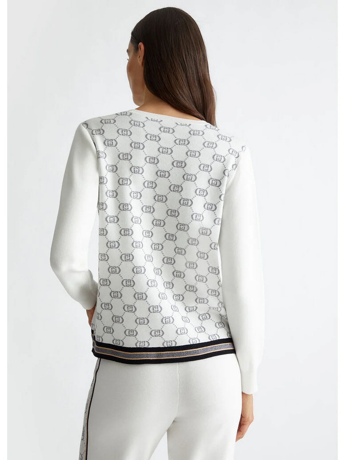 LIU JO SPORT Felpa Donna  TF4228MS63L A4280 Bianco - Image 3
