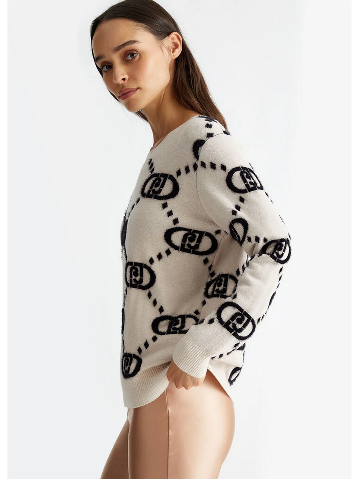 LIU JO SPORT Maglione Donna  TF4230MA94O A4268 Bianco - Image 3