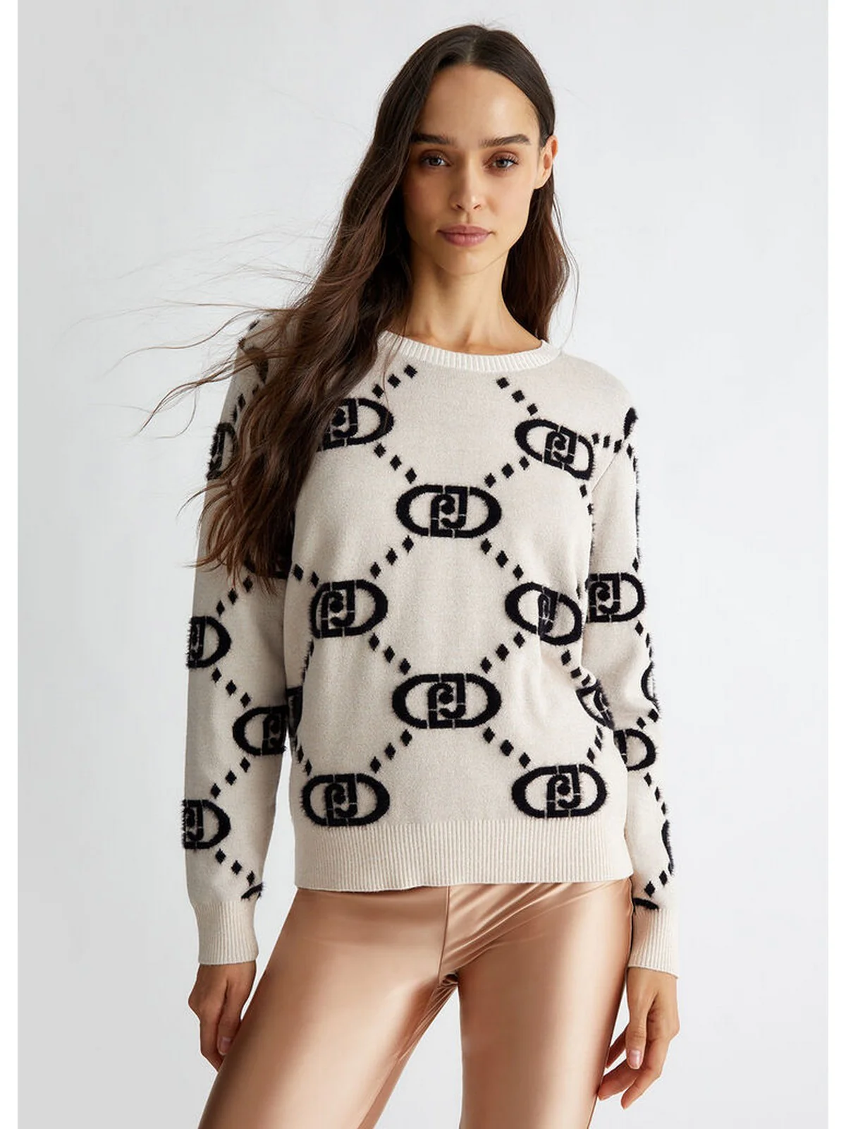 LIU JO SPORT Maglione Donna  TF4230MA94O A4268 Bianco - Image 5