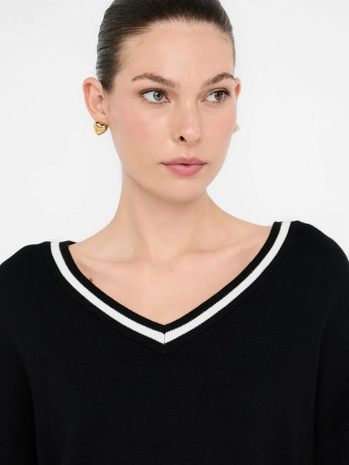 LIU JO SPORT Maglione Donna  TF5229MS59L 03N66 Nero/bianco latte - Image 2