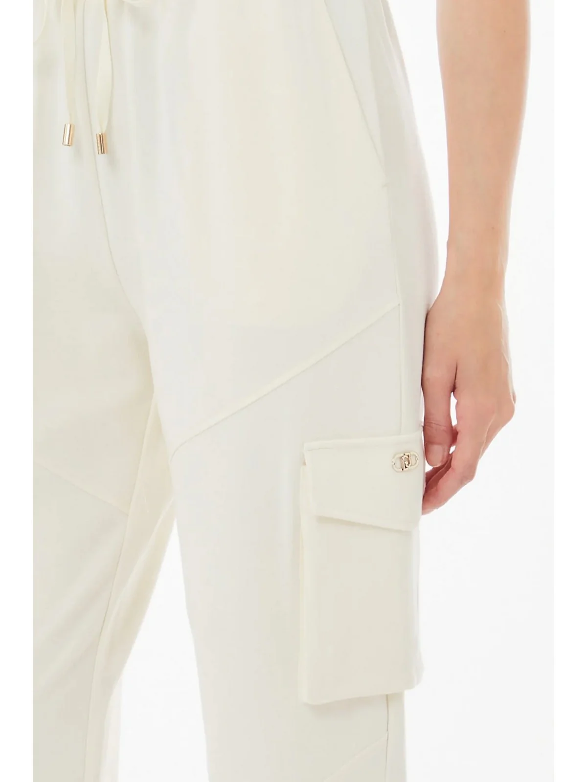 LIU JO SPORT Pantalone Donna TA5043JS182 10105 White milk - Image 3