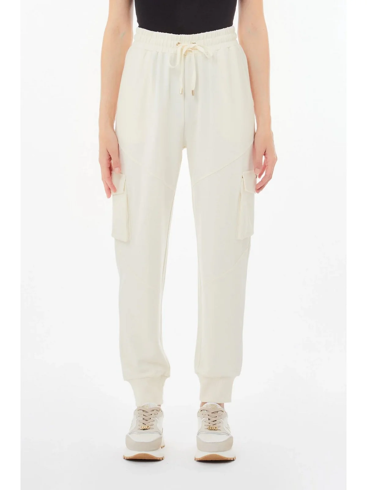 LIU JO SPORT Pantalone Donna TA5043JS182 10105 White milk - Image 4