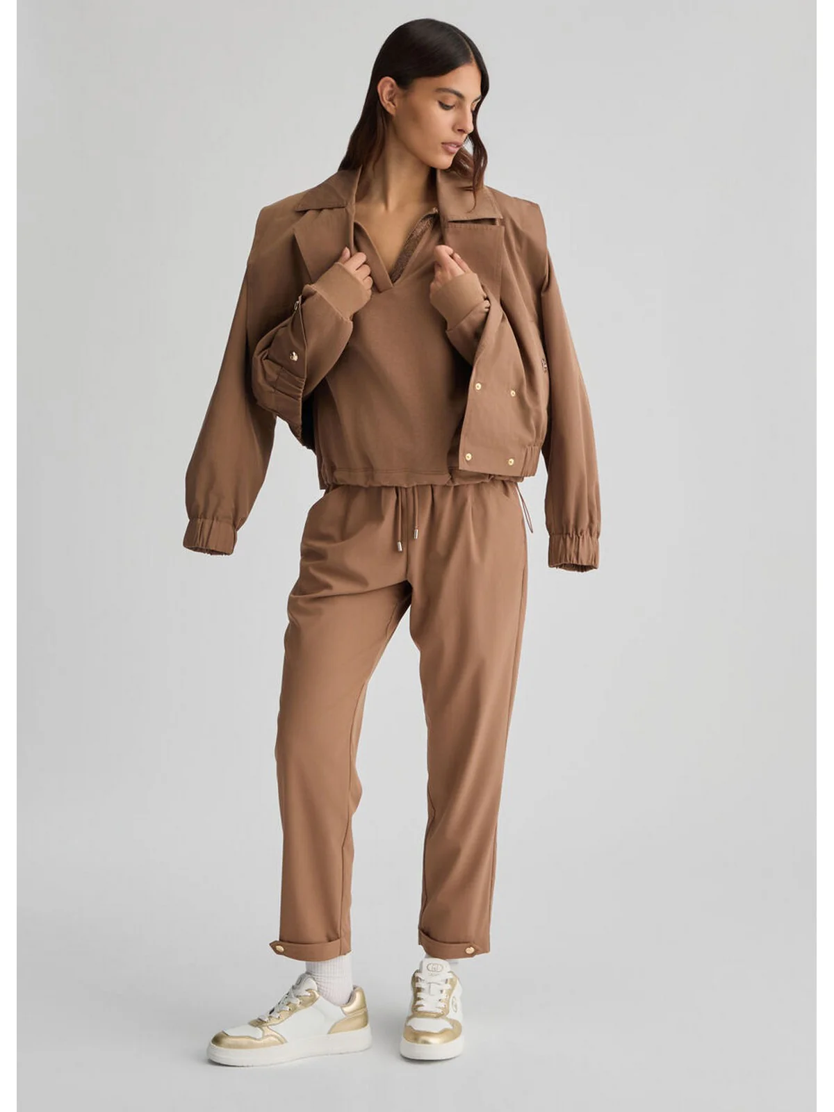 LIU JO SPORT Pantalone Donna  TA5144TS922 X0675 Nude brown - Image 2